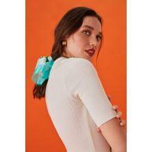 Parkkaron Kadın Polo Yaka Kısa Kol Basic Triko Bluz