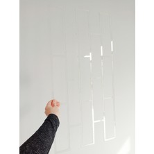 Piktura Tuğla Stencil Şablon Kalın Malzeme Rölyef Pasta ve Saten Alçıya Uygun Loft-1 Model