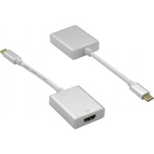 Type-C USB To HDMI Dişi Çevirici Kablo Aparat Beyaz