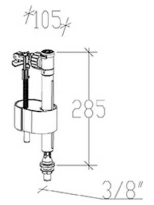 Köksallar Tema Siamp Basmalı Iç Takım Flatörü Compact Sessiz 3/8 Alttan