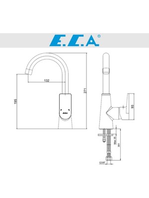 FOMA ECA Dalia Kuğu Borulu Lavabo Bataryası 102188118