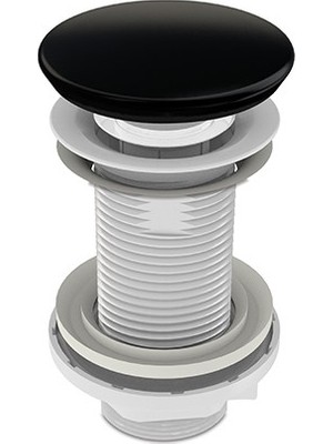 Ev+ Iz Yapı Pop-Pop Porselen Lavabo Sifonu (Mat Siyah) + Körük Dahil