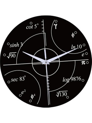 CHASOE Modern Yuvarlak Matematik Duvar Saati Çocuklar Için 12IN Kuvars Saatler Ev Ofis Okul Parabol (Yurt Dışından)