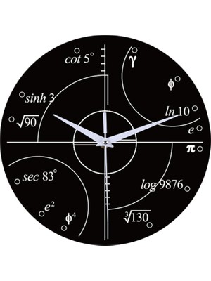 CHASOE Modern Yuvarlak Matematik Duvar Saati Çocuklar Için 12IN Kuvars Saatler Ev Ofis Okul Parabol (Yurt Dışından)