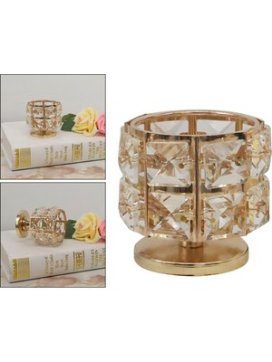 CHASOE Diamante Tealight Mumluklar Kristal Şamdanlar Tepsi Düğün Ev Için 8x7.5 cm (Yurt Dışından)