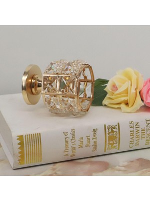 CHASOE Diamante Tealight Mumluklar Kristal Şamdanlar Tepsi Düğün Ev Için 8x7.5 cm (Yurt Dışından)