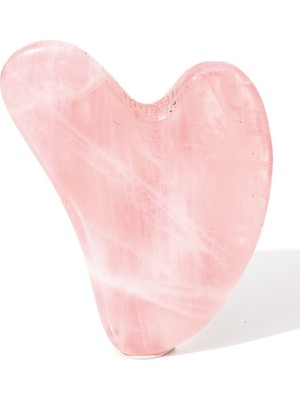 Pembe Kuvars Guasha Yüz Masaj Kalp Guasha Taşı 8681967480442