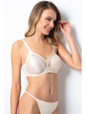 Miorre Kadın Minimizer Sütyen Dikişsiz Rahatlık ve Nefes Alabilir Yapı ile 80% Polyamid