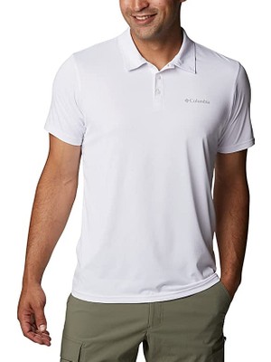 Columbia Hike Polo Erkek Kısa Kollu Polo Yaka Tişört Beyaz AO3614-100