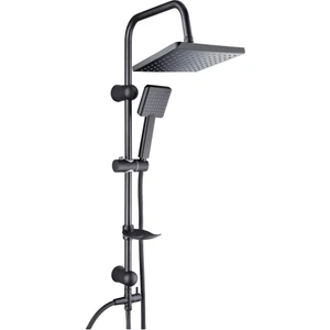 Tema Rain Plus Tetra Sürgülü Banyo Duş Takımı Seti Mat Siyah
