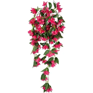 Yapay Çiçek Dev Begonvil Çiçeği Fuşya 9 Dallı 100CM Sarkan Çiçek