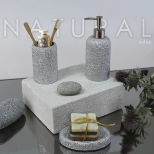 Natural 3'lü Banyo Seti Gümüş