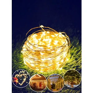 Güneş Enerjili - Solar 100 LED 12 Metre 7 Mod Işık Zinciri