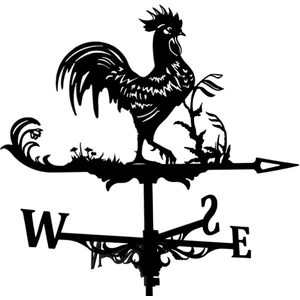 Metal Horoz Şekli Weathervane Çatı Dağı Hava Yanıdı Bahçe Çiftliği Süsleme (Yurt Dışından)