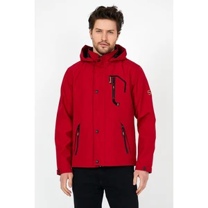 YENİ SEZON ERKEK KIRMIZI SOFTSHELL KAPÜŞONLU İÇ CEPLİ SU VE RÜZGAR GEÇİRMEZ MEVSİMLİK&YAZLIK MONT
