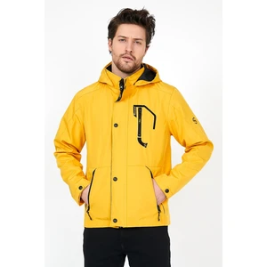 YENİ SEZON ERKEK SARI SOFTSHELL KAPÜŞONLU İÇ CEPLİ SU VE RÜZGAR GEÇİRMEZ MEVSİMLİK&YAZLIK MONT