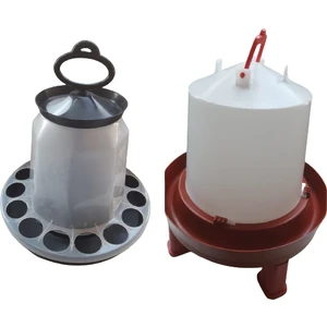 Tavuk Yemliği 6 kg & Tavuk Suluğu 8 Lt Ayaklı (Keklik, Bıldırcın ve Diğer Kanatlı Hayvanlar Için)