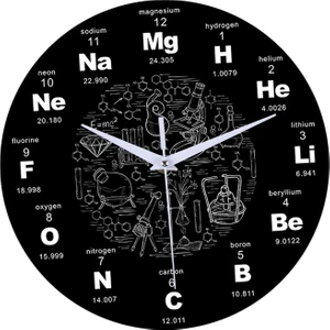 CHASOE Modern Yuvarlak Matematik Duvar Saati Çocuklar Için 12IN Kuvars Saatler Ev Ofis Okul Kimyası (Yurt Dışından)