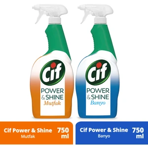Power&Shine Mutfak 750 ml + Cif  Power&Shine Banyo 750 ml