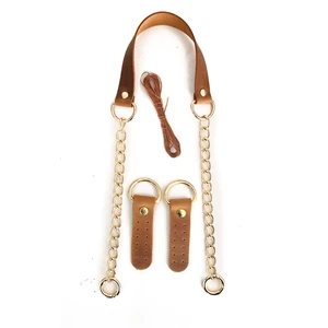 Alfa Tasarım Gerçek Deri ve Zincir, Yaylı Halka, Deri Böce, Mumlu Ip Takım Çanta Sapı (75 Cm) - Crazy Camel