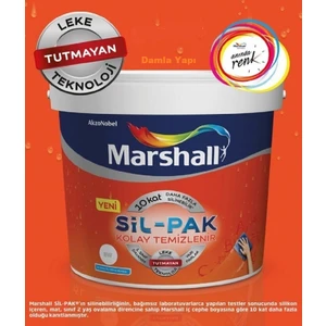 Sil-Pak Tam Silinebilir Silikonlu Iç Cephe Duvar Boyası 2,5 Lt  Damla Sakızı