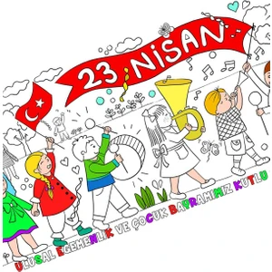 23 Nisan Şenlik Boyama Kağıdı