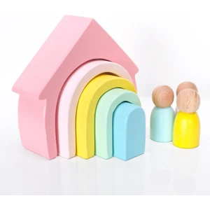 Tiny Wood Waldorf Gökkuşağ Ev Pastel Renk