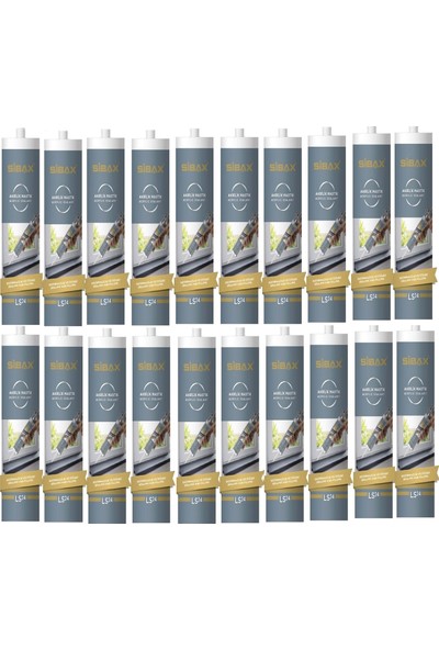 Sibax Silikonize Mastik Beyaz 450 gr (20 Adet)