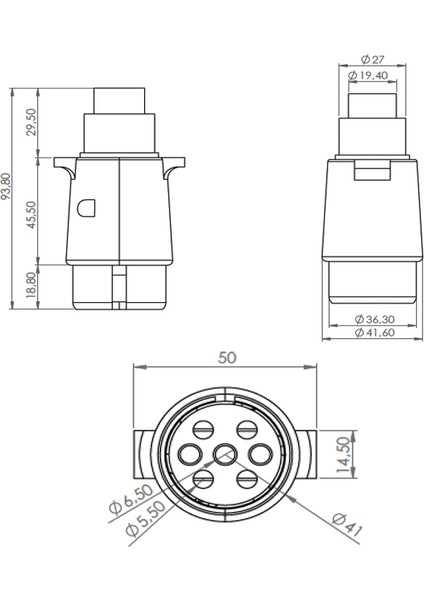 Römork Fişi - Metal - 7 Pin fiyatları