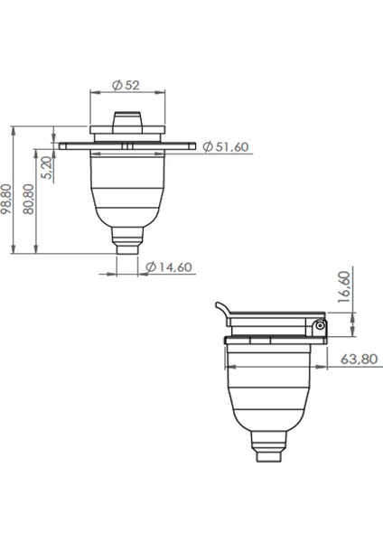 Römork Soketi - S Tip Metal - 7 Pin