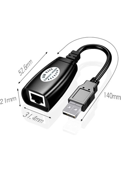 USB RJ45 Extender Rj 45 USB Ek Uzatıcı CAT5E 6 Kablosu Ekleme Extensıon Extender RJ45 USB Uzatma