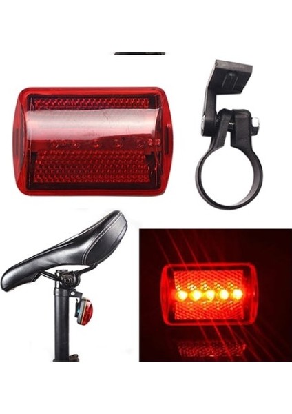 5 Ledli Bisiklet Arka Stop Ikaz Lambası LED Lamba