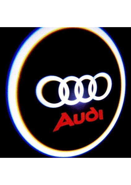 ensadepo Audi Kapı Altı LED Logo Yeni Nesil Mesafe Sensörlü Pilli Yapıştırmalı
