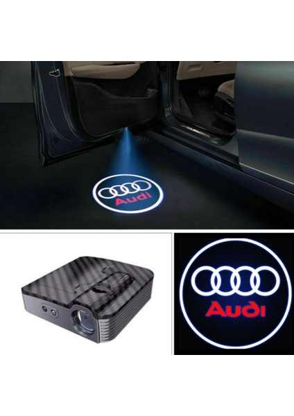 ensadepo Audi Kapı Altı LED Logo Yeni Nesil Mesafe Sensörlü Pilli Yapıştırmalı fiyatları