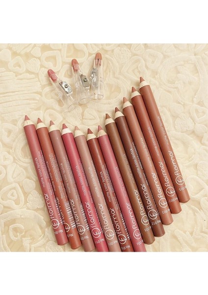 luua Dudak Kalemi Matte Color Lipstick Jumbo Kalın Kalem Ruj Waterproof 12 Li Set