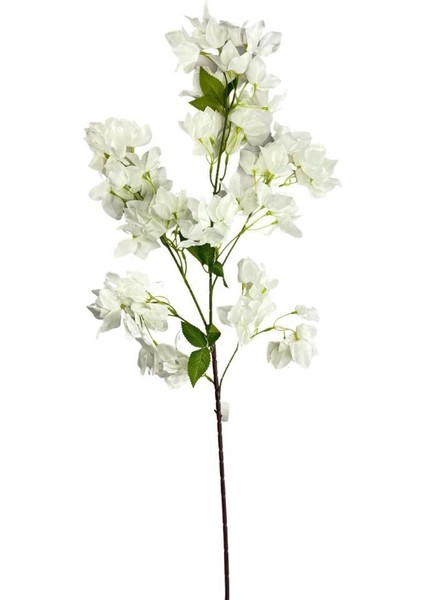 Yapay Çiçek Begonvil Çiçeği Beyaz Uzun Dallı Sarkan Çiçek 110CM