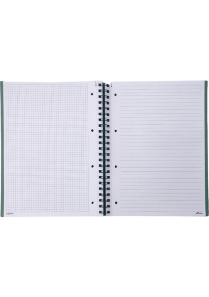 Le Color Armut Desen 2+1 Kareli & Çizgili 235X300 Spiralli Defter