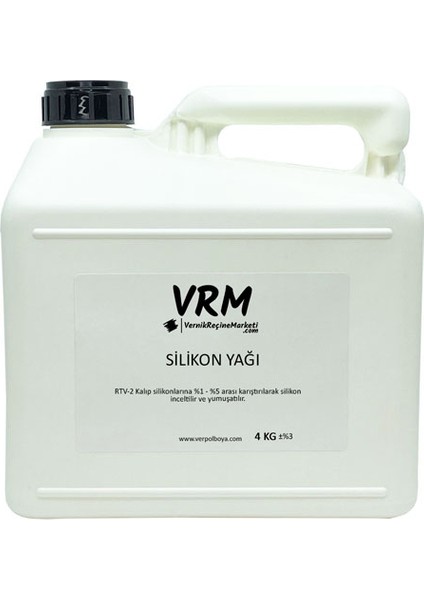 Silikon Yağı - Rtv Kalıp Silikonu Incelticisi - 4 kg