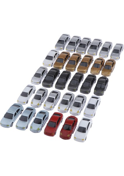 30 Boyalı Model Arabalar Tren Sokak Yolu Manzarası Peyzajı 1:75 Oo Ölçek (Yurt Dışından)