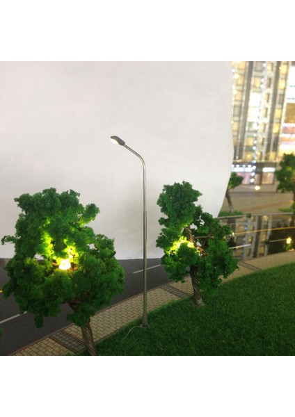 10X Sokak Lambaları Lamba Post Beyaz 1: 100 H0 Layout Peyzaj Aksesuarları 1: 100 (Yurt Dışından) fırsatları
