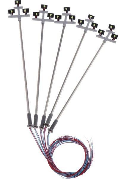 5x Model Demiryolu Tren Düzeni Sokak Işıkları Ho Ölçek 1:87 Ölçekli LED C (Yurt Dışından)