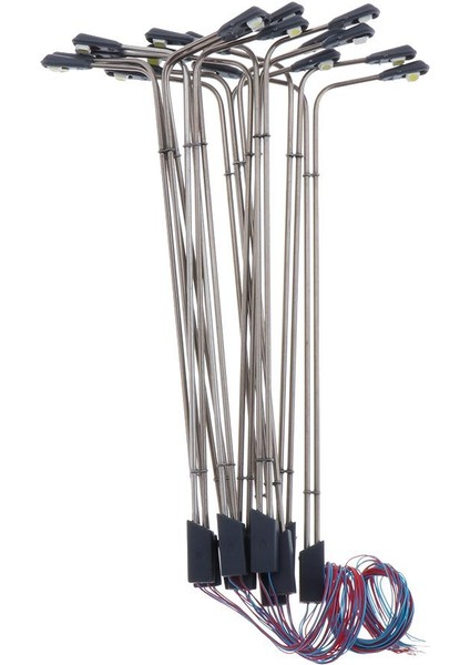 10 Paket Model Demiryolu Tren Lambası Sonra Sokak Işıkları LED Ho Oo Ölçekli 1:75 (Yurt Dışından)