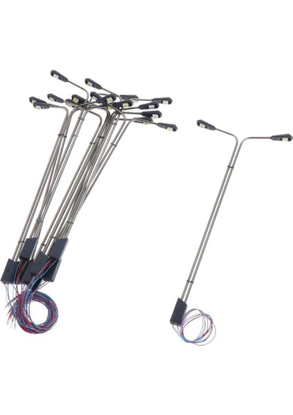 10 Paket Model Demiryolu Tren Lambası Sonra Sokak Işıkları LED Ho Oo Ölçekli 1:75 (Yurt Dışından)