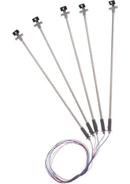 5x Model Demiryolu Tren Düzeni Sokak Işıkları Ho Ölçek 1:87 Ölçekli LED (Yurt Dışından)