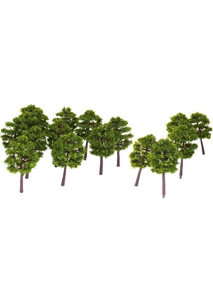 Plastik Model Ağaçları Tren Demiryolu Düzeni Manzara 1: 250 40 Adet / Paket Yeşil (Yurt Dışından)