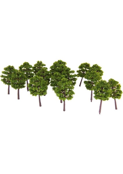 Plastik Model Ağaçları Tren Demiryolu Düzeni Manzara 1: 250 40 Adet / Paket Yeşil (Yurt Dışından)
