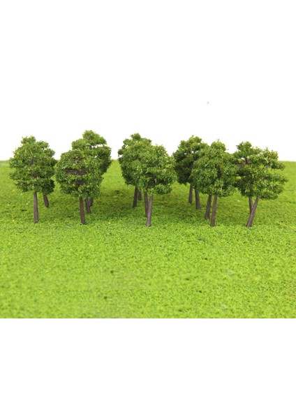Plastik Model Ağaçları Tren Demiryolu Düzeni Manzara 1: 250 40 Adet / Paket Yeşil (Yurt Dışından)