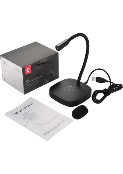 G22 USB Masaüstü Bilgisayar Mikrofonu Siyah (Yurt Dışından)