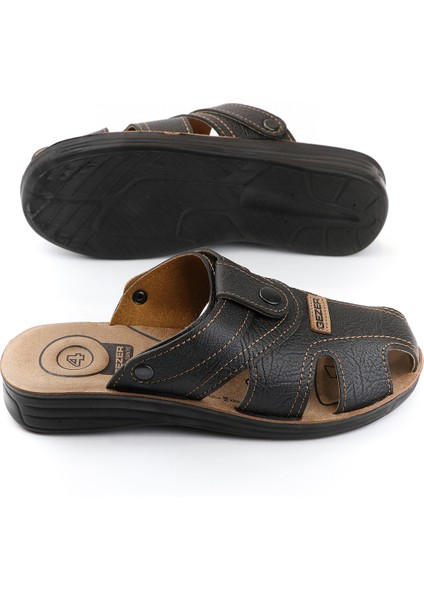 Yazlık Erkek Çıtçıtlı Ayarlanabilir Terlik-Sandalet