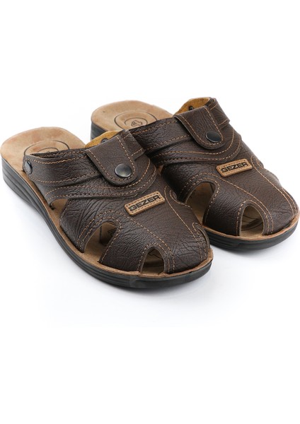 Yazlık Erkek Çıtçıtlı Ayarlanabilir Terlik-Sandalet